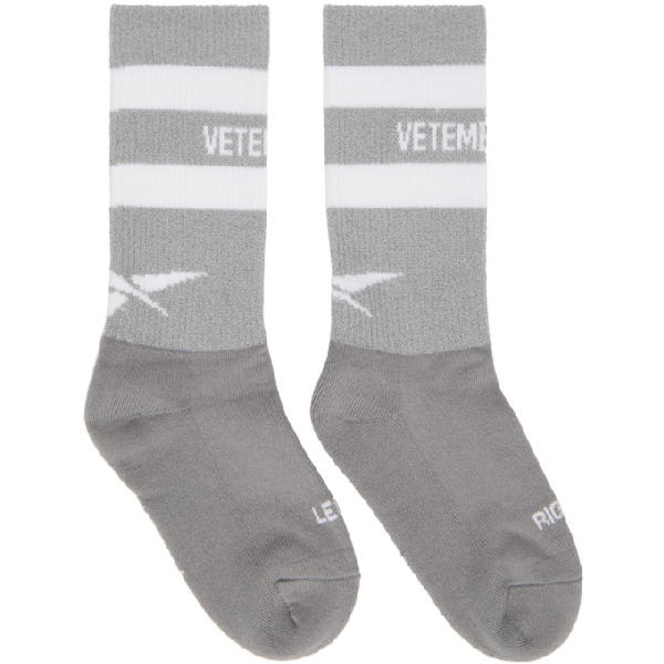 Grey Reebok Edition Reflective Socks |