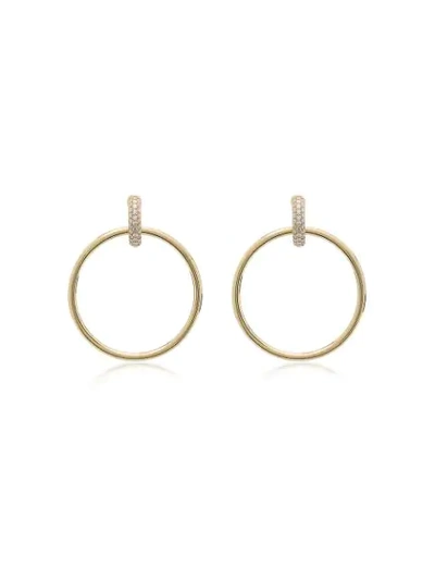 Spinelli Kilcollin Yellow Gold Casseus Huggie Diamond Hoop Earrings In Metallic