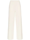 Moncler Knitted Virgin Wool Track Pants In White