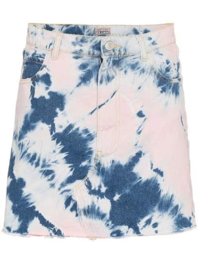 Ashley Williams Tye Dye Denim Mini-skirt - Blue