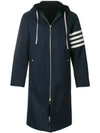 Thom Browne Shearling Lining Cordura Swim Parka In Blue