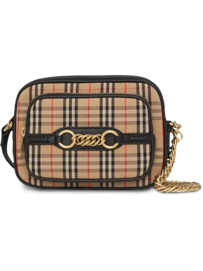 Burberry The 1983 Check Link Camera Bag In Yellow
