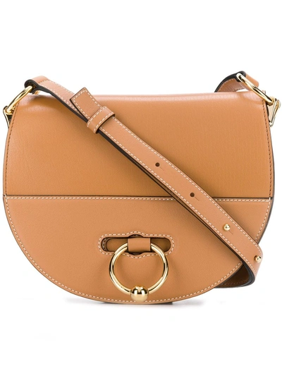 Jw Anderson Tan Latch Leather Cross Body Bag In Brown