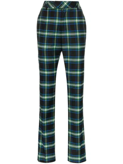 Matthew Adams Dolan High-waisted Checked Trousers In Multicolor