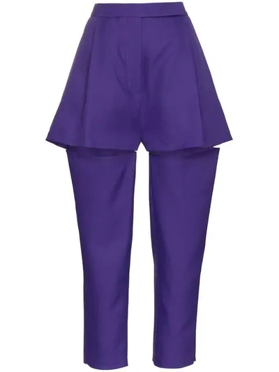 Marta Jakubowski Elga Cut Out Trousers In Purple