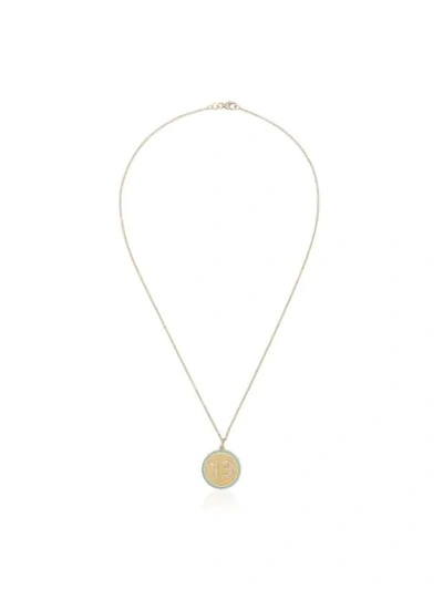 Andrea Fohrman Yellow Gold 13 Pendant Diamond Necklace