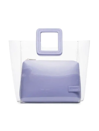 Staud Purple Shirley Leather Tote Bag