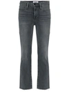 Frame Le Crop Mini Boot Jeans In Grey
