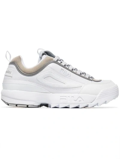 Liam Hodges Fila Disruptor Leather Trainers - White