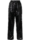 Faith Connexion Sequin Embellished Split Trousers In Black