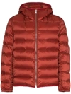 Ten C Hooded Padded Jacket In Red