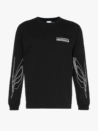 Kiko Kostadinov Logo Print Cotton Jumper In Black