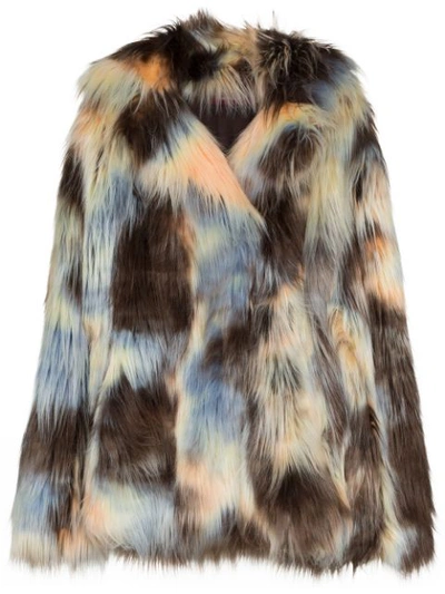 Sies Marjan Pippa Faux Fur Coat - Multicolour