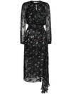 Preen By Thornton Bregazzi Olga Floral Embellished Dress - Black