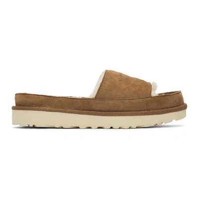 Y/project Y / Project Brown X Ugg Ls1 Suede And Shearling Slides
