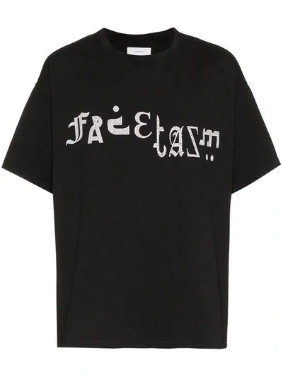 Facetasm Logo Symbol Print Cotton T Shirt In Black