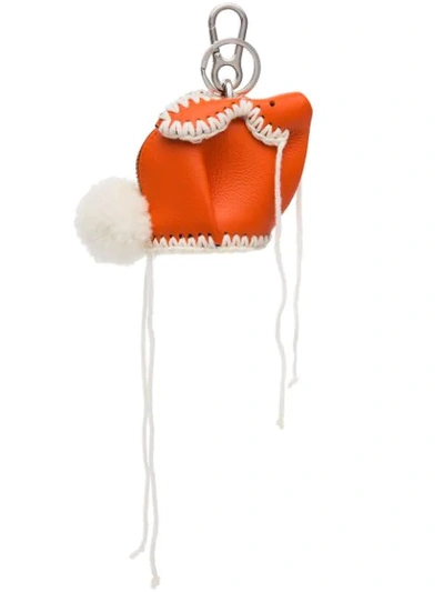 Loewe Clementine Orange Pom Pom Bunny Keyring