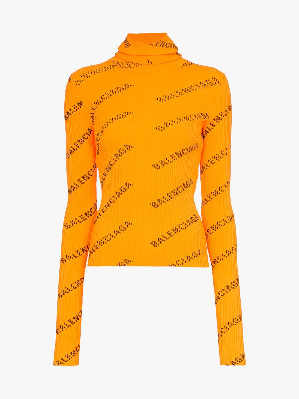 balenciaga orange shirt