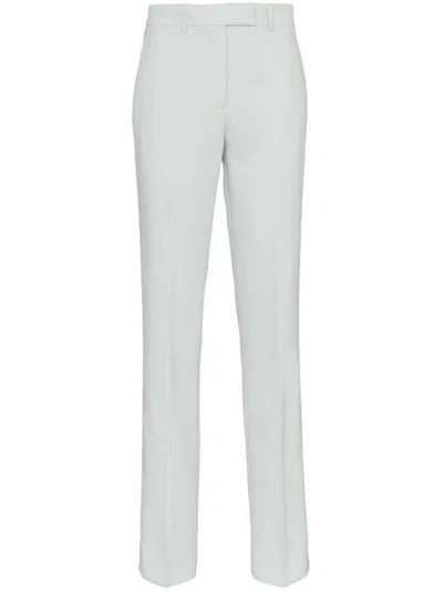Calvin Klein 205w39nyc Straight Leg Wool Trousers With Tuxedo Stripe In Blue