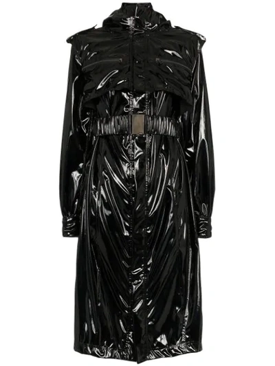 Faith Connexion Vinyl Trench Coat In Black