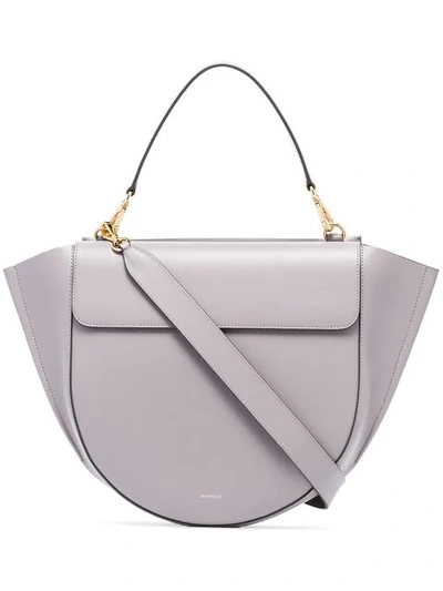 Wandler Grey Hortensia Large Leather Shoulder Bag