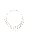 Jacquie Aiche 14kt Rose Gold Shaker Diamond Necklace