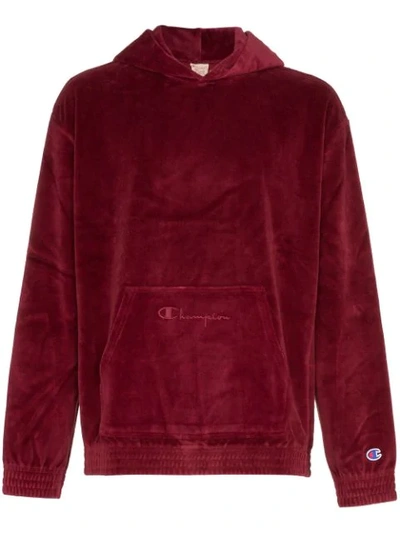 Champion Reverse Weave Hooded Jumper - Red