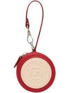 Fendi Red And Beige Logo Bag Charm
