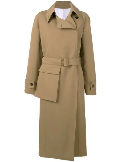 Joseph Stafford Belted Cotton Trench Coat In Neutrals