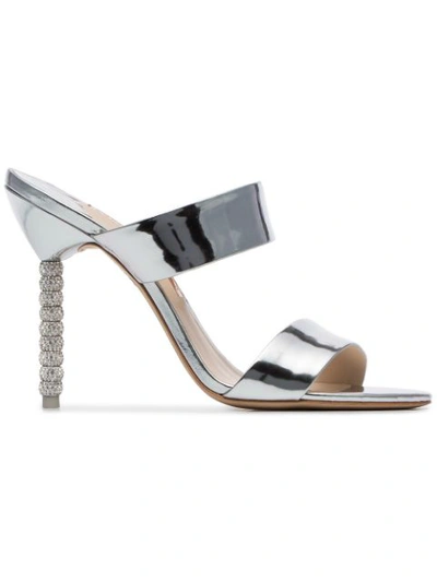 Sophia Webster Rosalind 100 Crystal Embellished Sandals In Metallic