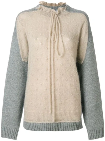 Jw Anderson Trompe L'oeil Knit Jumper In Nude