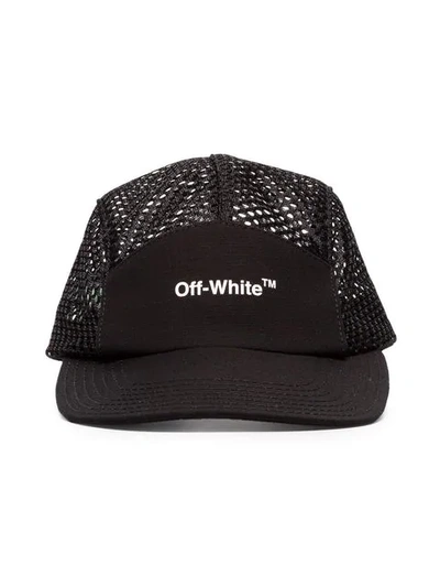 Off-white Mesh 5 Panel Baseball Cap In Black