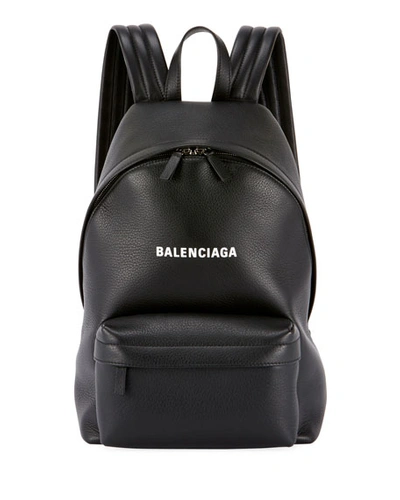 Balenciaga Everyday Large Baltimore Leather Backpack In Black