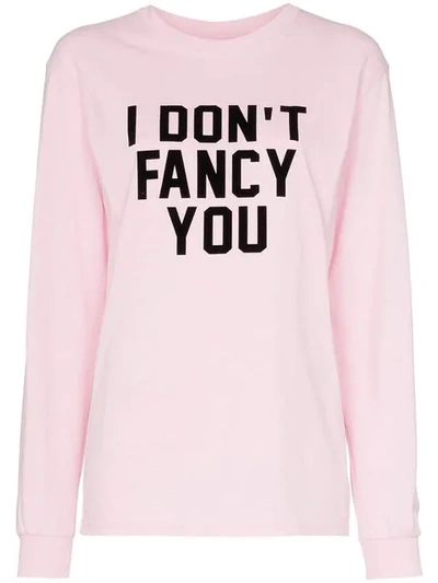 Ashish X Browns I Don't Fancy You Slogan Jersey Top In Pink