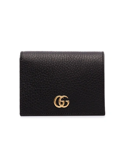 Gucci Black Gg Marmont Leather Wallet In Black