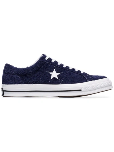 Converse Blue And White One Star Ox Suede Leather Sneakers