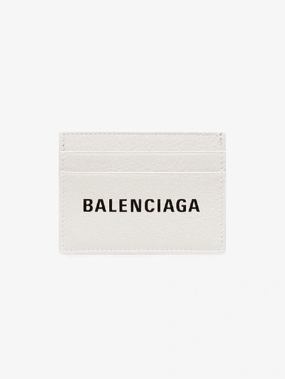 Balenciaga Snow White Logo Print Card Holder