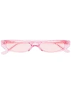 Roberi & Fraud Pink Frances Rectangular Sunglasses