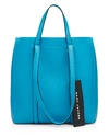 Marc Jacobs Tag 27 Large Pebbled Leather Tote In Bright Blue