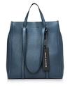 Marc Jacobs Tag Large Leather Tote 31 In Nightshade/gray