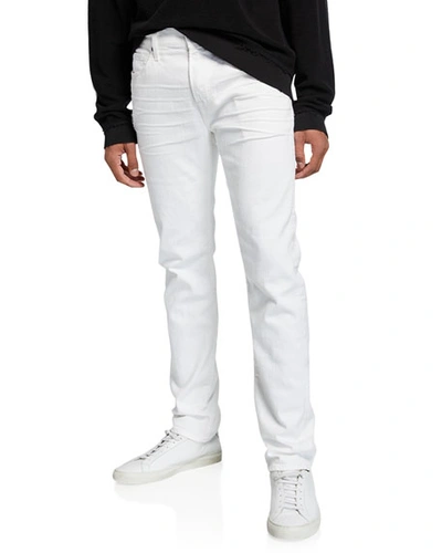 7 For All Mankind Men's Adrien Airweft Straight-leg Jeans In White