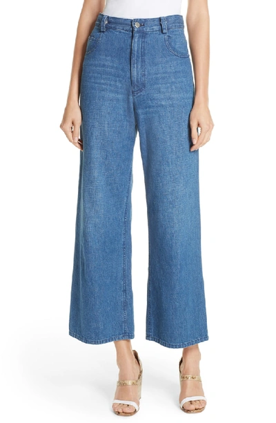 Rachel Comey Clean Legion Crop Wide Leg Jeans In Classic Indigo