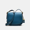 Coach Saddle 23 In Dark Denim/brass