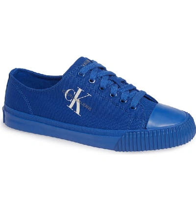 Calvin Klein Jeans Est.1978 Ireland Canvas Sneaker In Nautical Blue Fabric