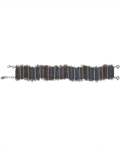 Stephanie Schneider Oxidised Silver Silk Chain Bracelet