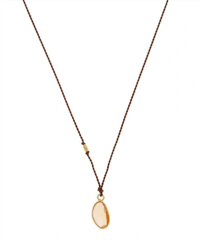 Margaret Solow Gold Yellow Sapphire Cord Necklace