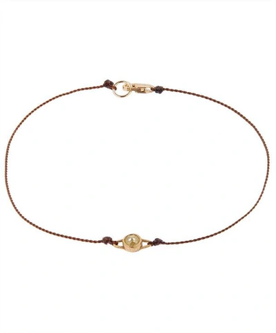 Margaret Solow Gold Diamond Cord Bracelet