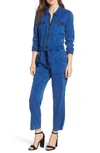 Hudson Belted Zip-front Twill Jumpsuit In Albury