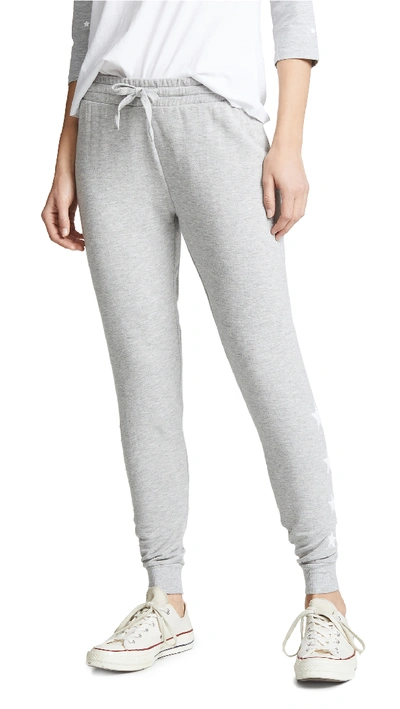 Z Supply The Linear Star Joggers In Heather Grey
