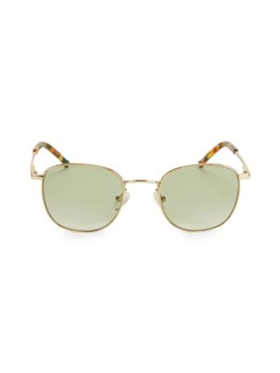 Colors In Optics Sammy 49mm Small Round Sunglasses In Gold Green